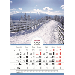 Kalendarz ścienny 2022 Format A4 KRAJOBRAZY Wyd. O-press